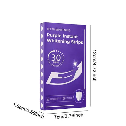 Purple Teeth Whitening Strips Kit – 7-Day Enamel Safe Whitening Treatment (14 Strips)