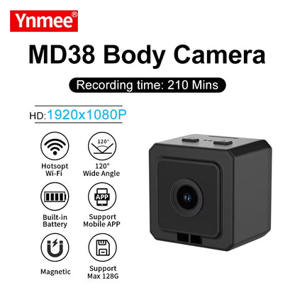 MD38 Mini Pet Camera 1080P WIFI Video Recording Magnetic Wearable Pet Dog&Cat Cam for Outdoor Sport Action Pet Collar Camera