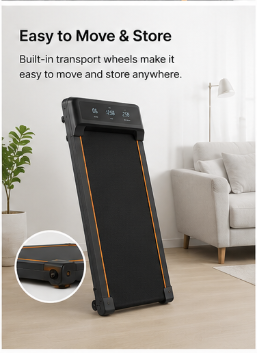 Under Desk Walking Pad Treadmill – Portable Home & Office Treadmill with Remote & LED Display (2.5HP, 265 lbs)