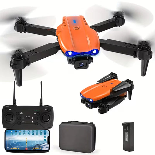 4K HD Dual‑Camera Foldable FPV Drone – Orange