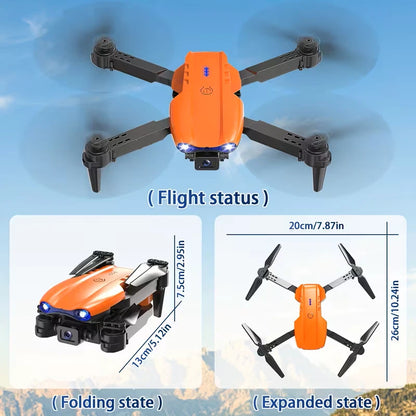 4K HD Dual‑Camera Foldable FPV Drone – Orange