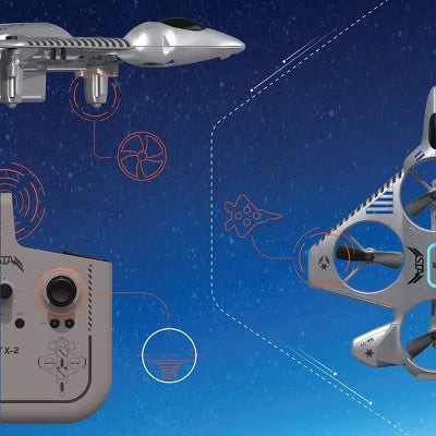 Sharper Image Thunderbolt Jet X Mini Drone w/ LED Lights Gray RC