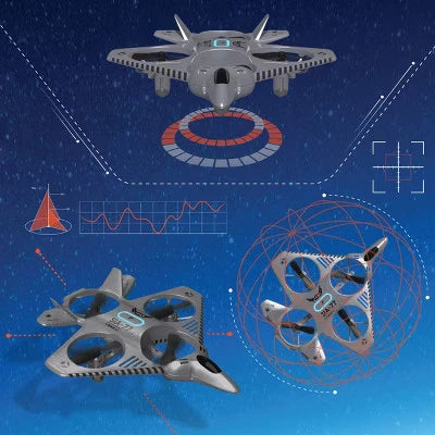 Sharper Image Thunderbolt Jet X Mini Drone w/ LED Lights Gray RC
